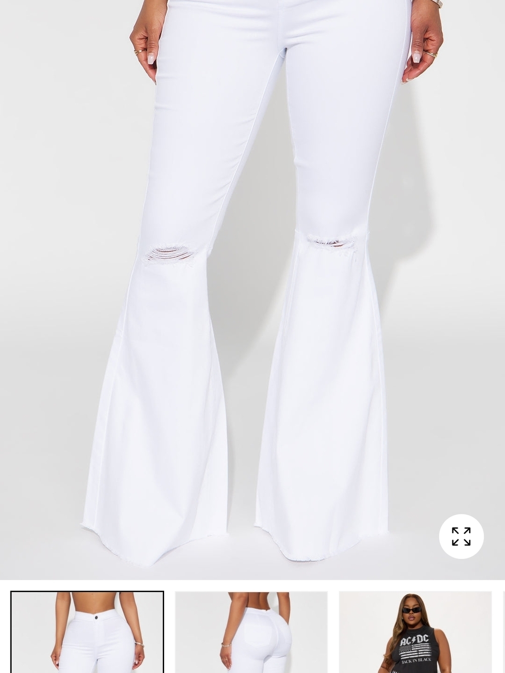 NWT White Bell Bottom Jeans
